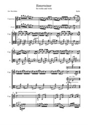 The Entertainer. Transcription for violin and viola