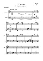 O sole mio! Transcription for violin and viola