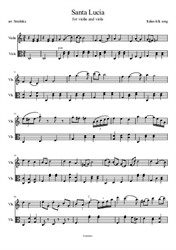 Santa Lucia. Transcription for violin and viola
